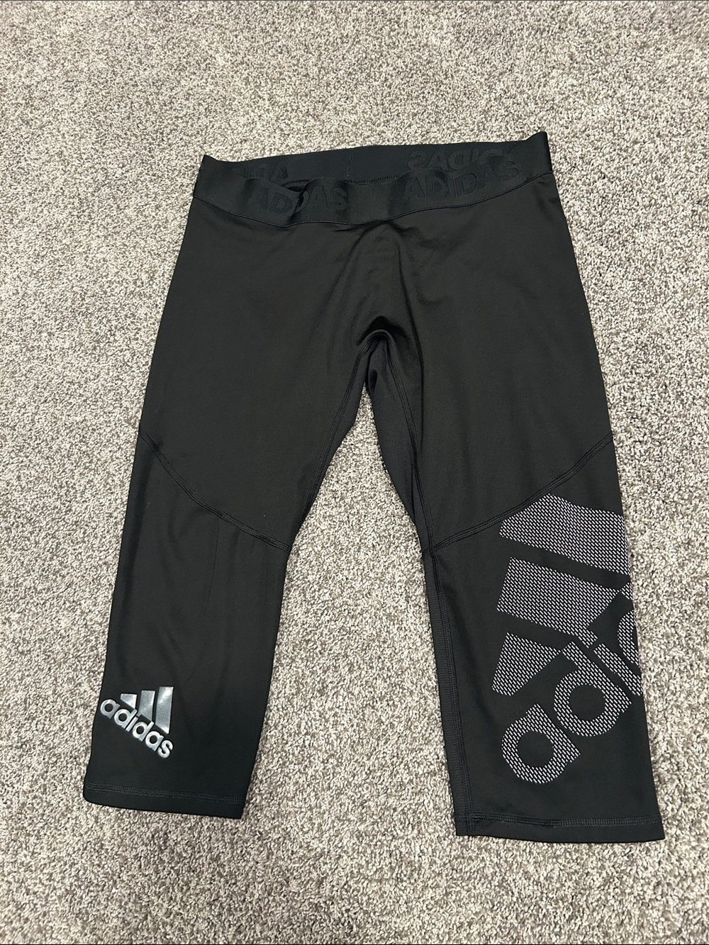 adidas Alphaskin Athletic Leggings with Logo XL